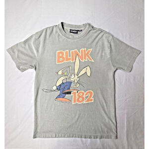 Blink-182 Rabbit Bunny Logo T-Shirt S Small Faded Wash Grey Merch Traffic 2024